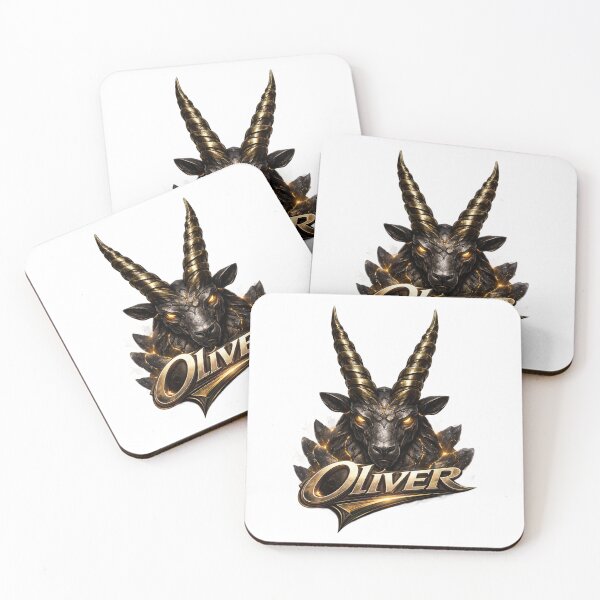 Item preview, Oliver Capricorn – Dark Authority Male Name Zodiac Fantasy Art Design designed and sold by AlexLineArt.
