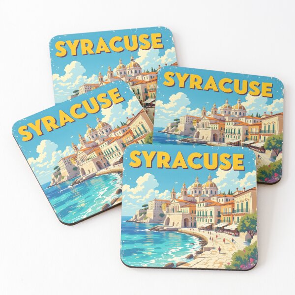 Item preview, Syracuse, Sicily, Italy: Vintage-Style Painterly Travel Poster designed and sold by LSVart.