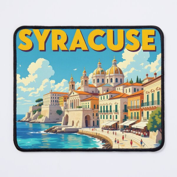 Item preview, Syracuse, Sicily, Italy: Vintage-Style Painterly Travel Poster designed and sold by LSVart.