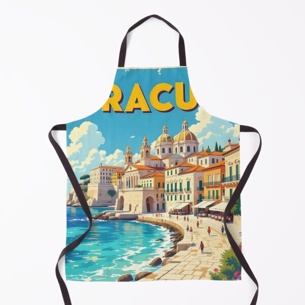 Item preview, Syracuse, Sicily, Italy: Vintage-Style Painterly Travel Poster designed and sold by LSVart.