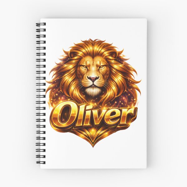 Item preview, Oliver Leo – Royal Strength Male Name Zodiac Fantasy Art Design designed and sold by AlexLineArt.