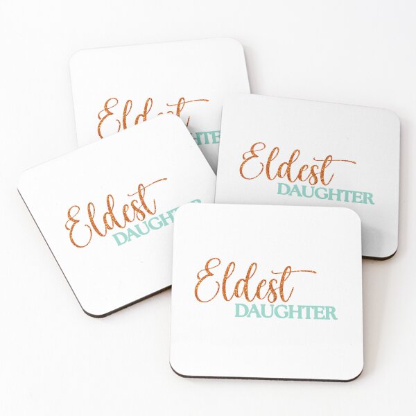 Item preview, ELDEST DAUGHTER - orange glitter mint green font designed and sold by "Nice" Guy Recovery Co..