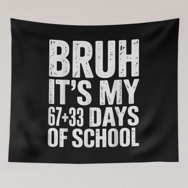 Item preview, Bruh It’s My 67+33 Days of School Funny Student Math Joke Shirt designed and sold by JoyBoyStudio1.
