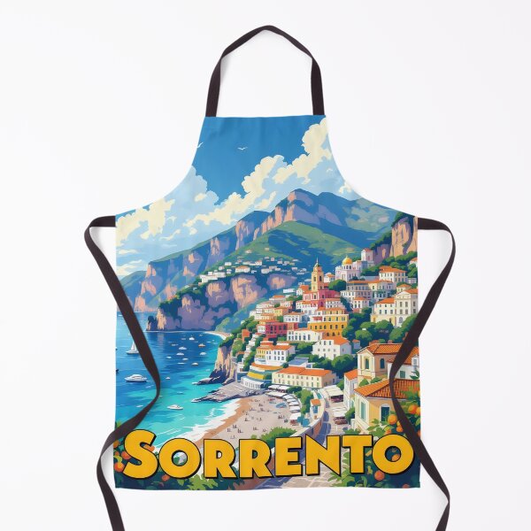 Item preview, Sorrento, Campania, Italy: Vintage-Style Painterly Travel Poster designed and sold by LSVart.