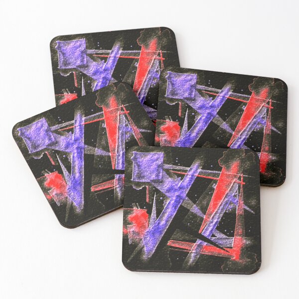 Item preview, fractured momentum dark eroded metal colorful abstract design designed and sold by SmashingDeals.