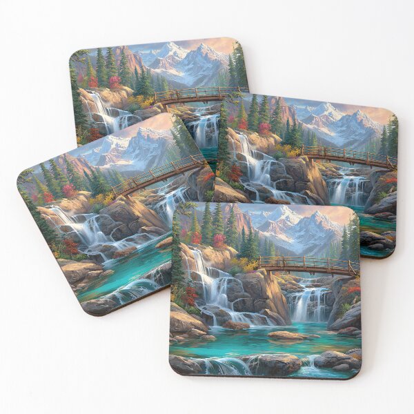 Item preview, Breathtaking Mountain Waterfall Landscape Scene designed and sold by Artessie.