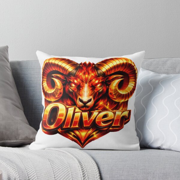 Item preview, Oliver Aries – Fiery Power Male Name Zodiac Fantasy Art Design designed and sold by AlexLineArt.