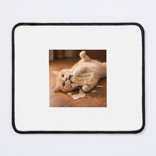 Item preview, Cat vs Train Ticket – Travel Plans Cancelled designed and sold by LovelyCatGalaxy.