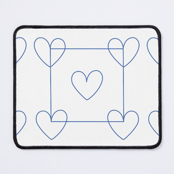 Item preview, Bright Blue Linear Square Design: Heart-Shaped Aesthetics and Modern Art designed and sold by Trend-Dify.