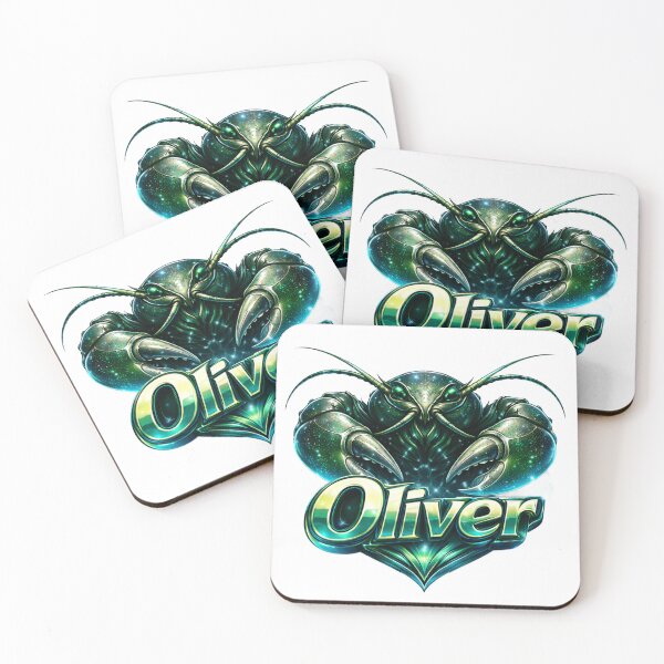 Item preview, Oliver Cancer – Protective Strength Male Name Zodiac Fantasy Art Design designed and sold by AlexLineArt.