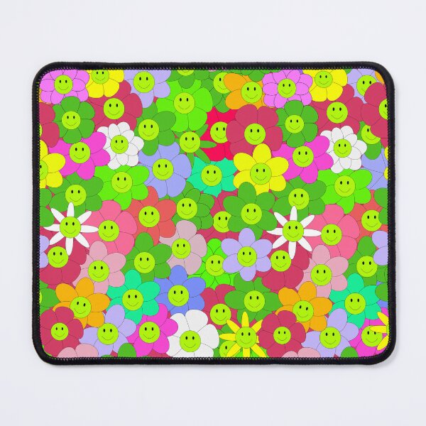 Item preview, Retro 70s Smiley Face Flower Power Pattern - Y2K Aesthetic Floral designed and sold by DeeLulu.