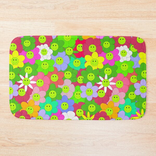 Item preview, Retro 70s Smiley Face Flower Power Pattern - Y2K Aesthetic Floral designed and sold by DeeLulu.