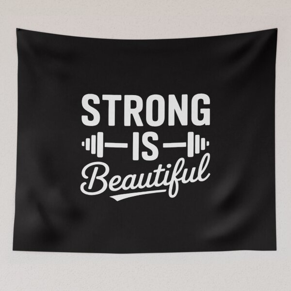 Item preview, Strong Is Beautiful Fitness Gym Workout Saying For Women designed and sold by Vexat062Art.