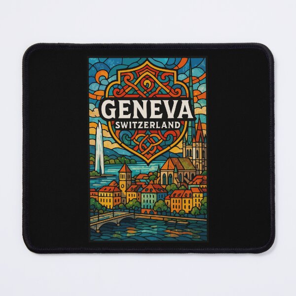 Item preview, Geneva Cityscape Stained Glass designed and sold by TomFrontierArt.