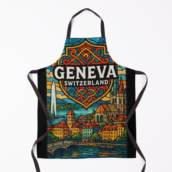 Item preview, Geneva Cityscape Stained Glass designed and sold by TomFrontierArt.