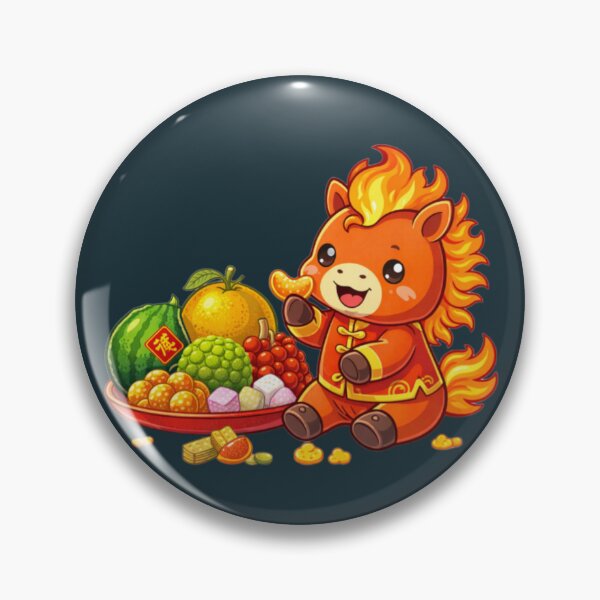 Item preview, Cute Fire Horse Mâm Ngũ Quả – Vietnamese Tết 2026 designed and sold by PunchDrop.