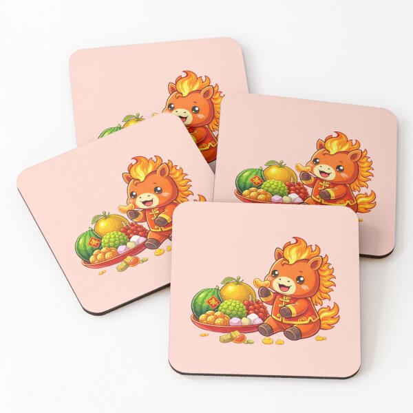 Item preview, Cute Fire Horse Mâm Ngũ Quả – Vietnamese Tết 2026 designed and sold by PunchDrop.