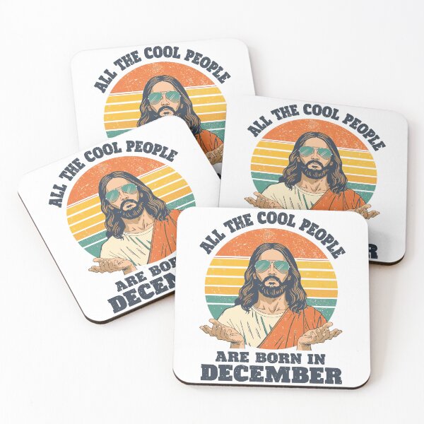 Item preview, Retro Vintage Cool Jesus Born in December Christmas Birthday Design designed and sold by NovaDoodle Art Studio.