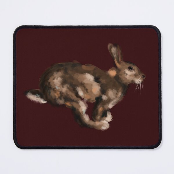 Item preview, Cute bunny rabbit jumping red background designed and sold by notartsaccount.