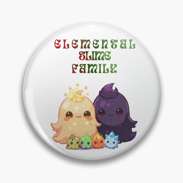 Item preview, “Elemental Slime Family – Light, Dark & Their Four Tiny Elements” designed and sold by Monzora.