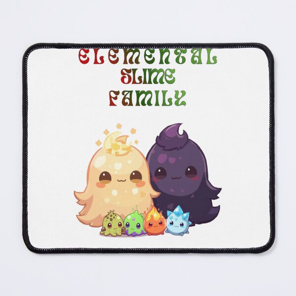 Item preview, “Elemental Slime Family – Light, Dark & Their Four Tiny Elements” designed and sold by Monzora.