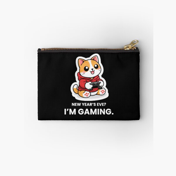 Item preview, New Year’s Eve? I’m Gaming – Funny Cat Gamer Design designed and sold by LucaVibeBrand.