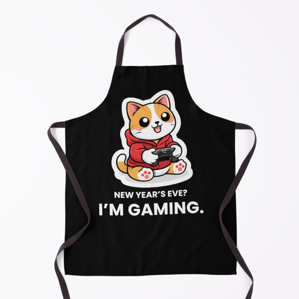 Item preview, New Year’s Eve? I’m Gaming – Funny Cat Gamer Design designed and sold by LucaVibeBrand.