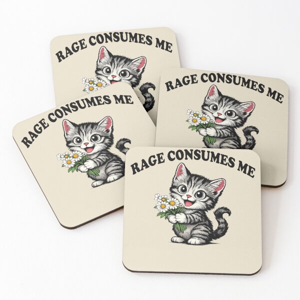Item preview, Rage-Consumes Me-Cat Flower-Cute Kitty-Cat Meme designed and sold by jolihanot.