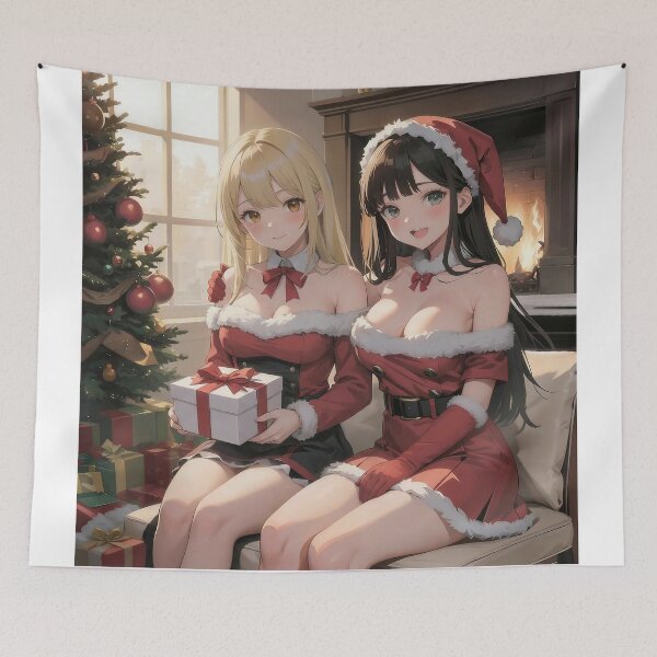 Item preview, holiday cheer xmas waifus designed and sold by waifu-archive.