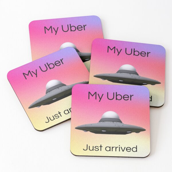 Item preview, My Uber Just Arrived UFO Alien T-Shirt Design designed and sold by GreenGirl-store.
