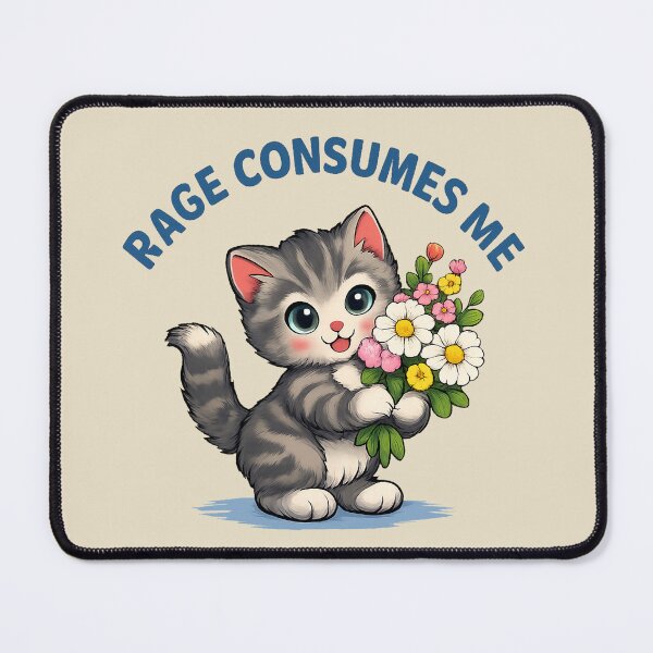 Item preview, Rage-Consumes Me-Cat Flower-Cute Kitty-Cat Meme designed and sold by jolihanot.