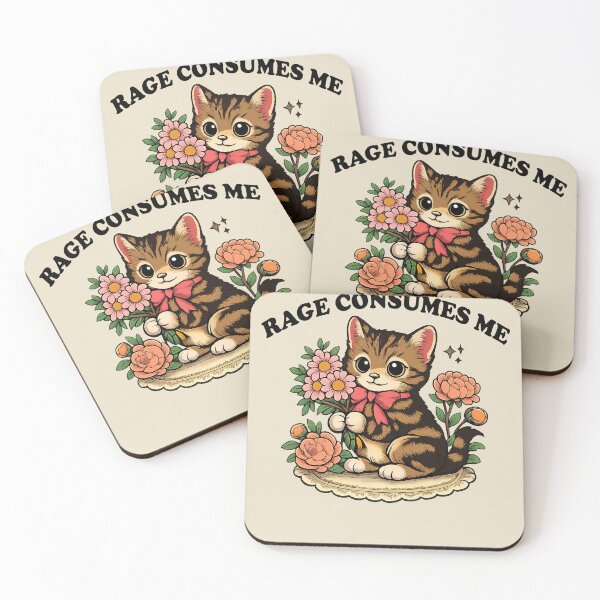 Item preview, Rage-Consumes Me-Cat Flower-Cute Kitty-Cat Meme designed and sold by jolihanot.