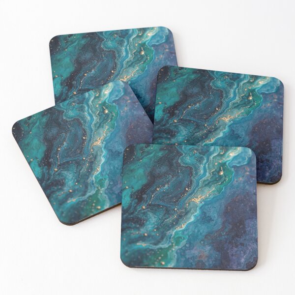 Item preview, Teal Currents with Gold Accents designed and sold by Harmonic_Layers.