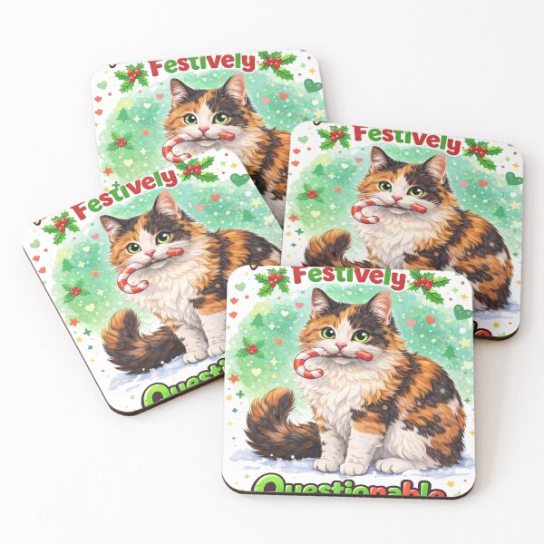 Item preview, Candy Cane Calico- Festively Questionable Gifts designed and sold by Wondergirl Wanderings.