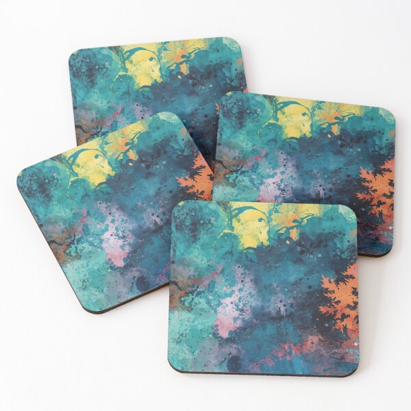 Item preview, Teal Wash with Warm Splashes designed and sold by Harmonic_Layers.