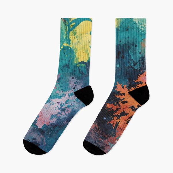 Item preview, Teal Wash with Warm Splashes designed and sold by Harmonic_Layers.