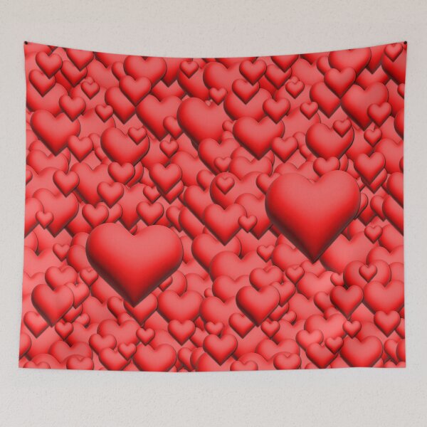 Item preview, 3D Red Hearts Pattern - Romantic Lovecore Aesthetic Background designed and sold by DeeLulu.