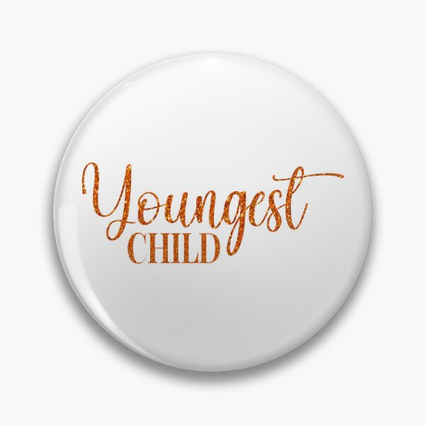 Item preview, YOUNGEST CHILD - orange glitter font designed and sold by "Nice" Guy Recovery Co..