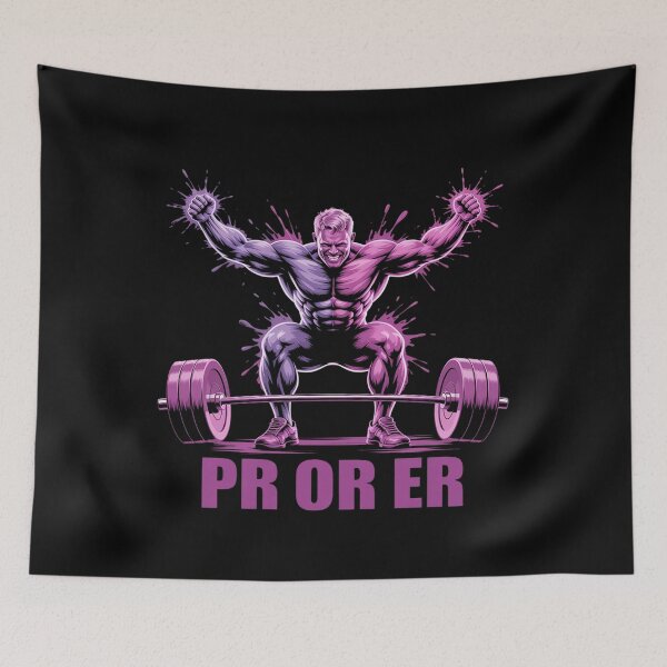 Item preview, PR Or Er Weightlifting Bodybuilding Fitness Gym workout designed and sold by traceydowns.