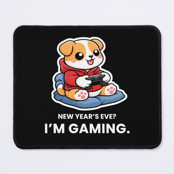 Item preview, New Year’s Eve? I’m Gaming – Funny Dog Gamer Design designed and sold by LucaVibeBrand.
