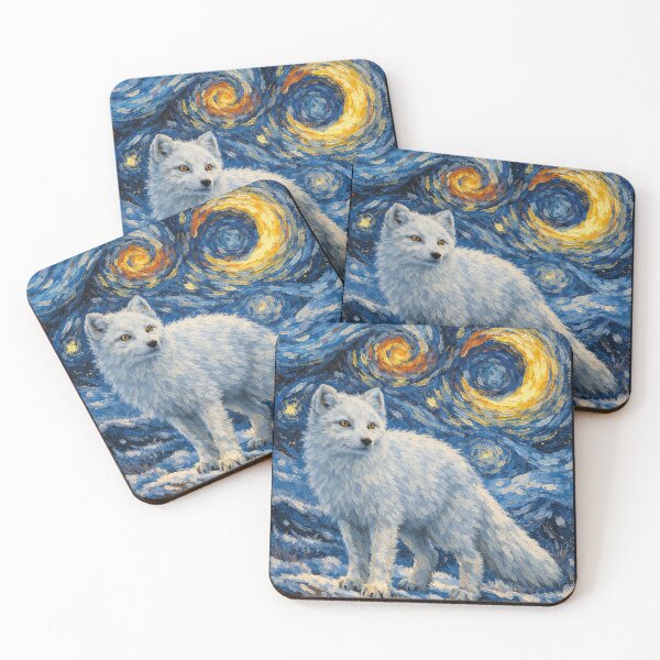 Item preview, Arctic Fox lover starry night designed and sold by Starry Night Creative Art.