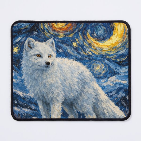 Item preview, Arctic Fox lover starry night designed and sold by Starry Night Creative Art.