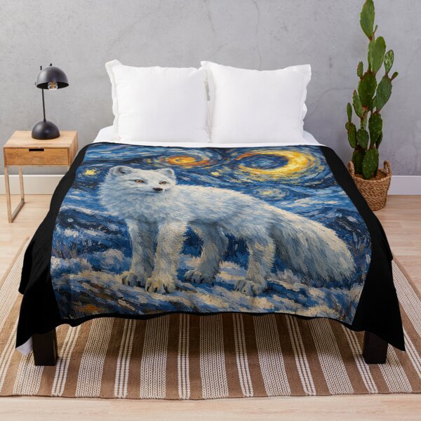 Item preview, Arctic Fox lover starry night designed and sold by Starry Night Creative Art.