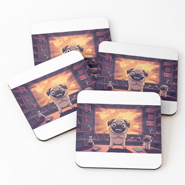 Item preview, Evil Genius Pug – Time to Take Over the World designed and sold by PugsRus.