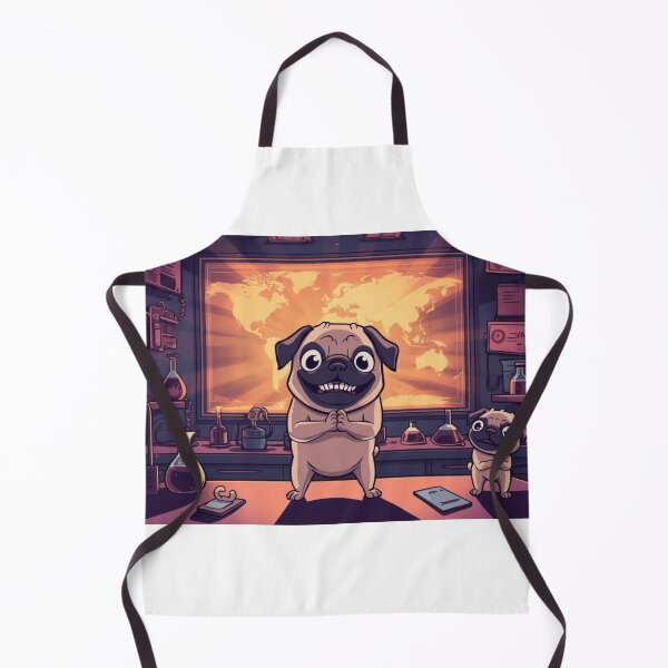 Item preview, Evil Genius Pug – Time to Take Over the World designed and sold by PugsRus.