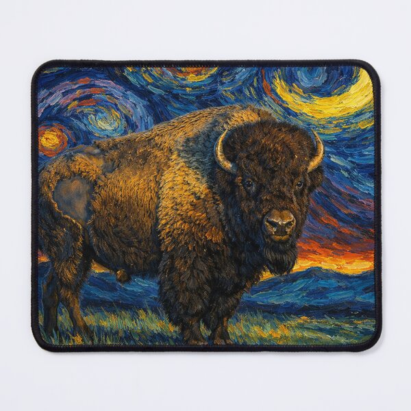 Item preview, American Bison in starry night designed and sold by Starry Night Creative Art.