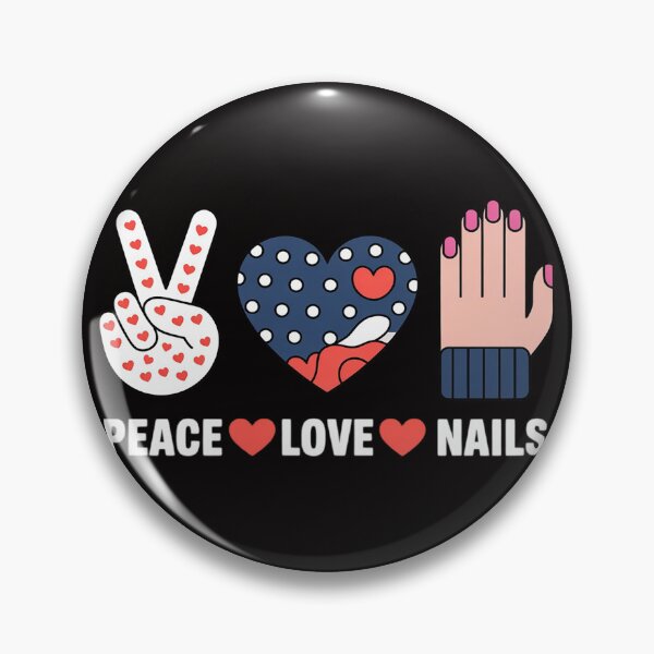 Item preview, peace love nails gift women girls, Tech Nail Lady Manicurist designed and sold by BotboutiquePre.