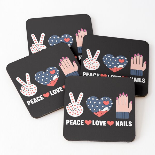Item preview, peace love nails gift women girls, Tech Nail Lady Manicurist designed and sold by BotboutiquePre.