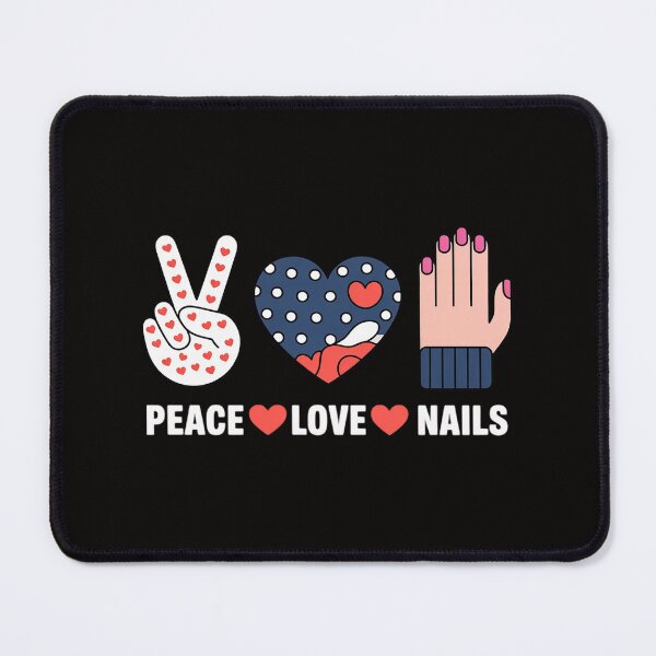 Item preview, peace love nails gift women girls, Tech Nail Lady Manicurist designed and sold by BotboutiquePre.
