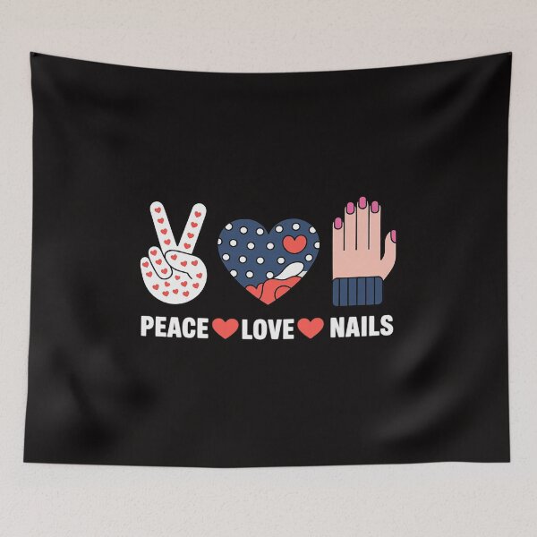 Item preview, peace love nails gift women girls, Tech Nail Lady Manicurist designed and sold by BotboutiquePre.